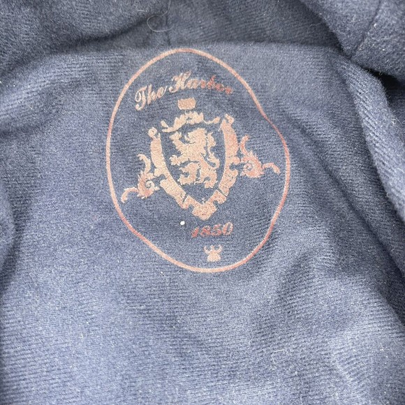 The Harbor Size L / XL Wool Blend Gray Stripe Cabbie Flat Cap Beret - Picture 13 of 15